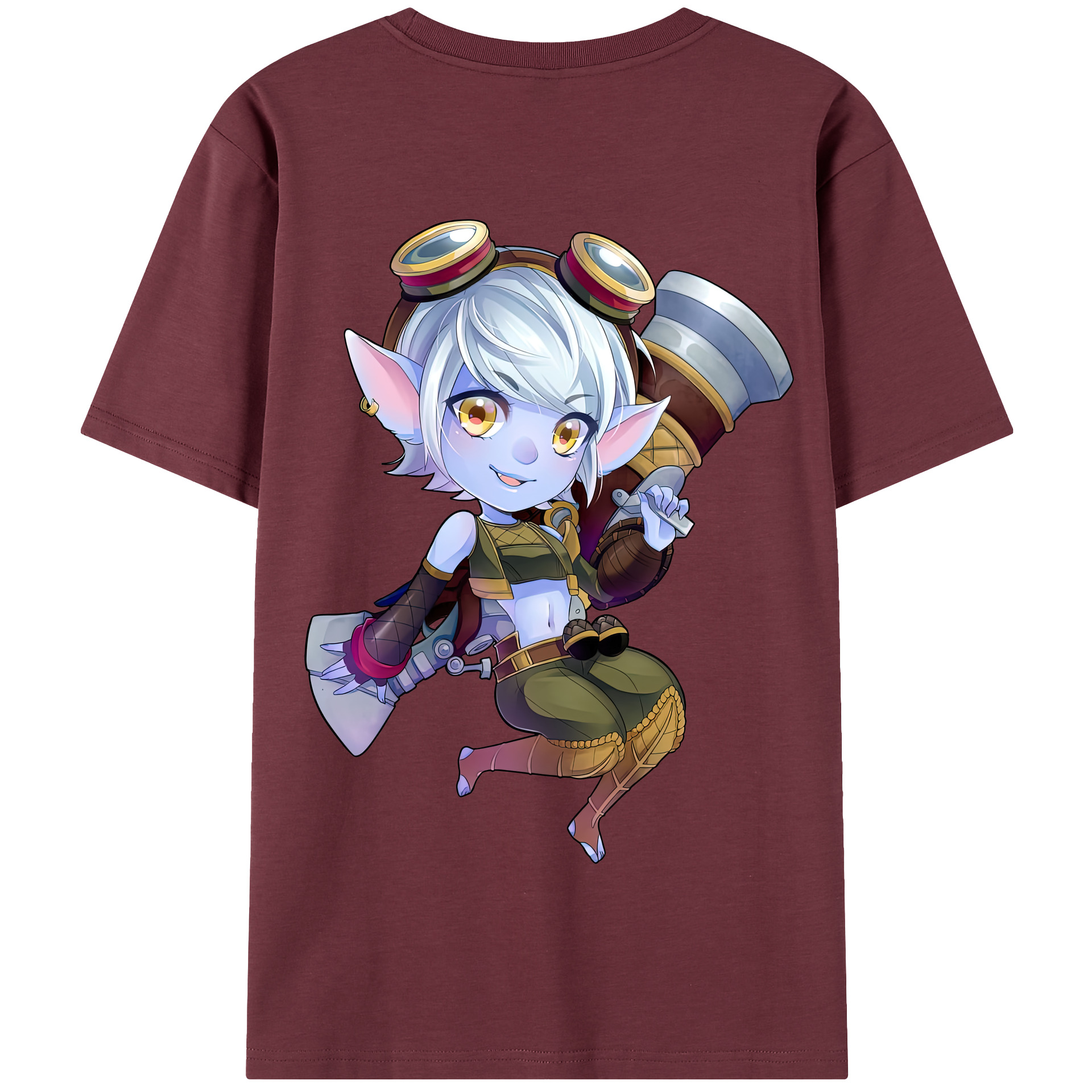 リーグ・オブ・レジェンド League of Legends LOL 綿100％半袖Tシャツ（背面プリント）